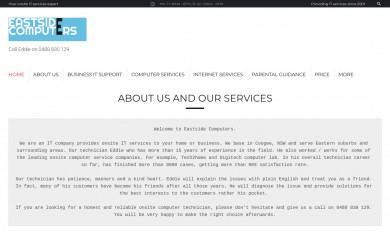 eastsidecomputers.com.au screenshot