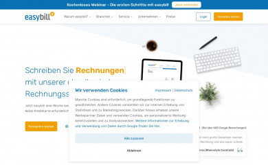 easybill.de screenshot