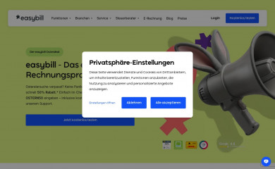 easybill.de screenshot