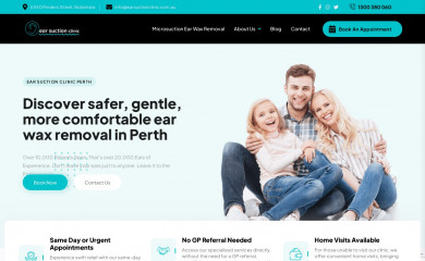 earsuctionclinic.com.au screenshot
