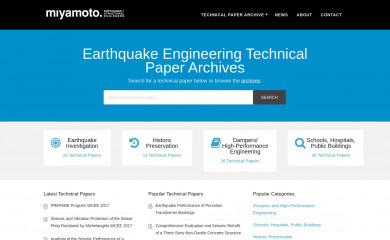 earthquakeengineeringtechnicalpapers.com screenshot