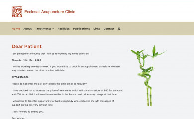 ecclesallacupunctureclinic.co.uk screenshot