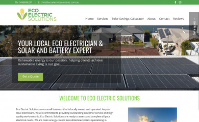 ecoelectricsolutions.com.au screenshot