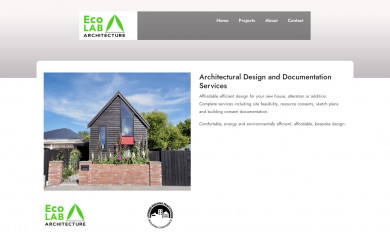 ecolabarchitecture.co.nz screenshot