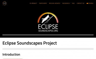 eclipsesoundscapes.org screenshot