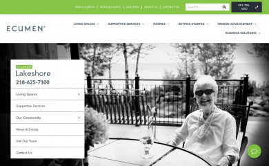 ecumenlakeshore.org screenshot