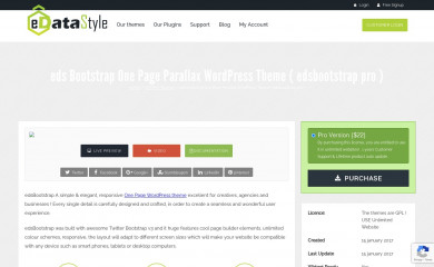 https://edatastyle.com/product/eds-bootstrap-wp/ screenshot