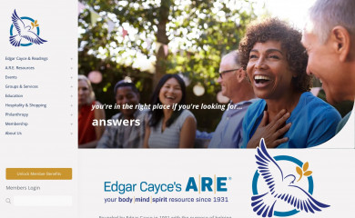 edgarcayce.org screenshot