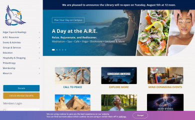 edgarcayce.org screenshot