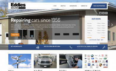 eddiesautobodyct.com screenshot