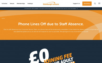 edinburghleisure.co.uk screenshot