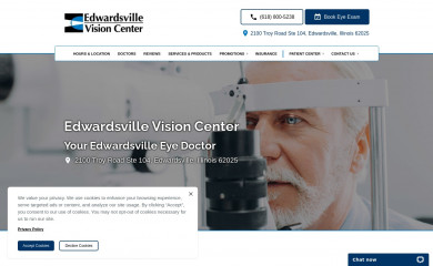 edwardsvillevisioncenter.com screenshot