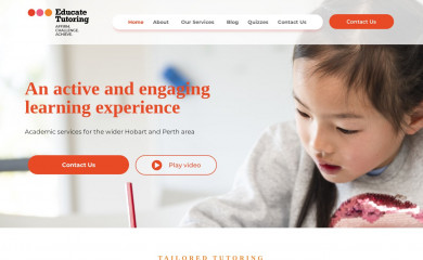 educatetutoring.com.au screenshot