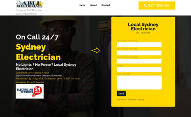 electrician247.services screenshot