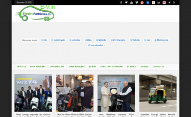 electricvehicles.in screenshot