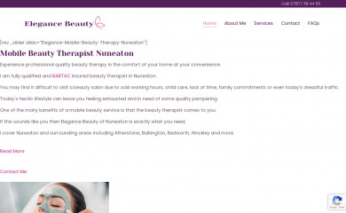 elegancebeautynuneaton.co.uk screenshot