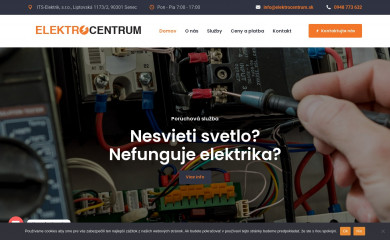 elektrocentrum.sk screenshot