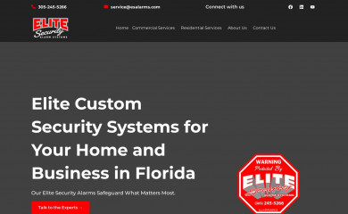 elitesecurityalarms.com screenshot