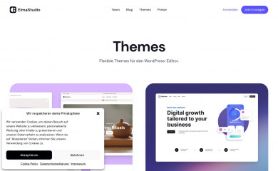 https://www.elmastudio.de/en/themes/neubau/ screenshot