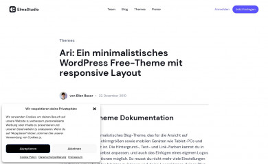 http://www.elmastudio.de/wordpress-themes/ari/ screenshot