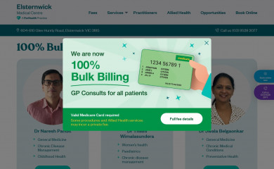 elsternwickmedicalcentre.com.au screenshot