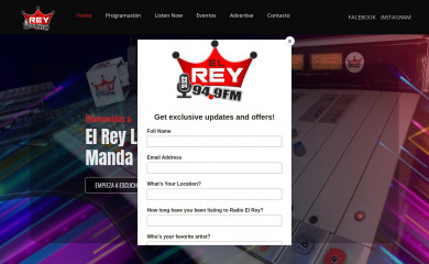 elrey949fm.com screenshot