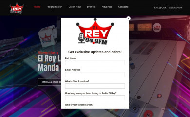 elrey949fm.com screenshot