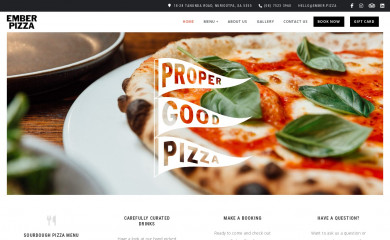emberpizza.com.au screenshot