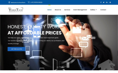 emertech.co.in screenshot