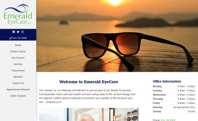emeraldeyecare.com screenshot