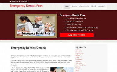 emergencydentalpros.com screenshot