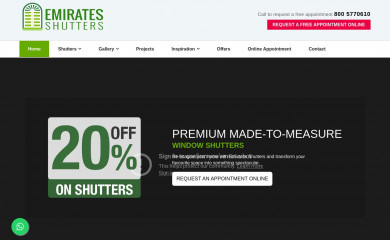 emiratesshutters.com screenshot