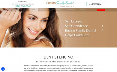 encinofamilydental.com screenshot