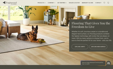 engineeredfloors.com screenshot