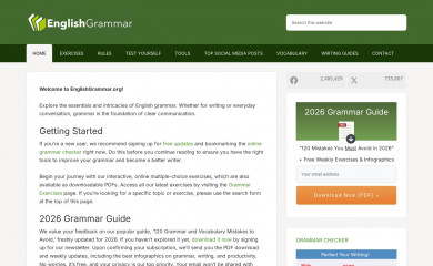 englishgrammar.org screenshot
