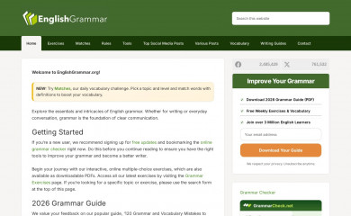 englishgrammar.org screenshot