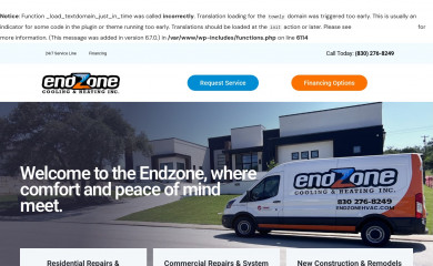endzonehvac.com screenshot