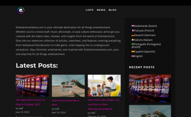 entertainmentwise.com screenshot