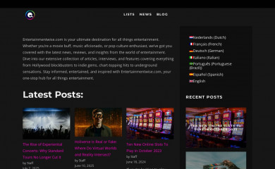 entertainmentwise.com screenshot