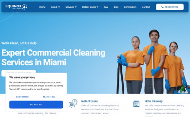 equinoxcleaners.com screenshot