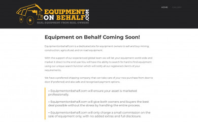 equipmentonbehalf.com screenshot