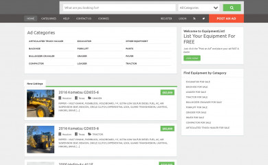 equipmentlist.com screenshot