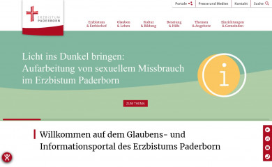 erzbistum-paderborn.de screenshot
