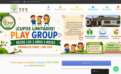 escuelalosrobles.cl screenshot