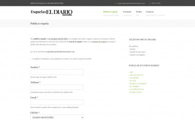 esquelasdiariomontanes.com screenshot