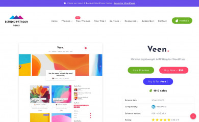 https://estudiopatagon.com/projects/veen-for-wordpress/ screenshot