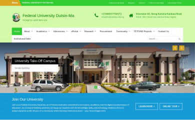 fudutsinma.edu.ng screenshot
