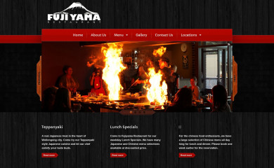 fujiyamateppanyaki.com.au screenshot