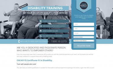 fundeddisabilitycourses.com.au screenshot