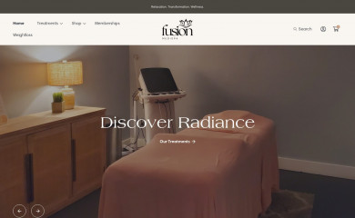 fusionmedispa.net screenshot